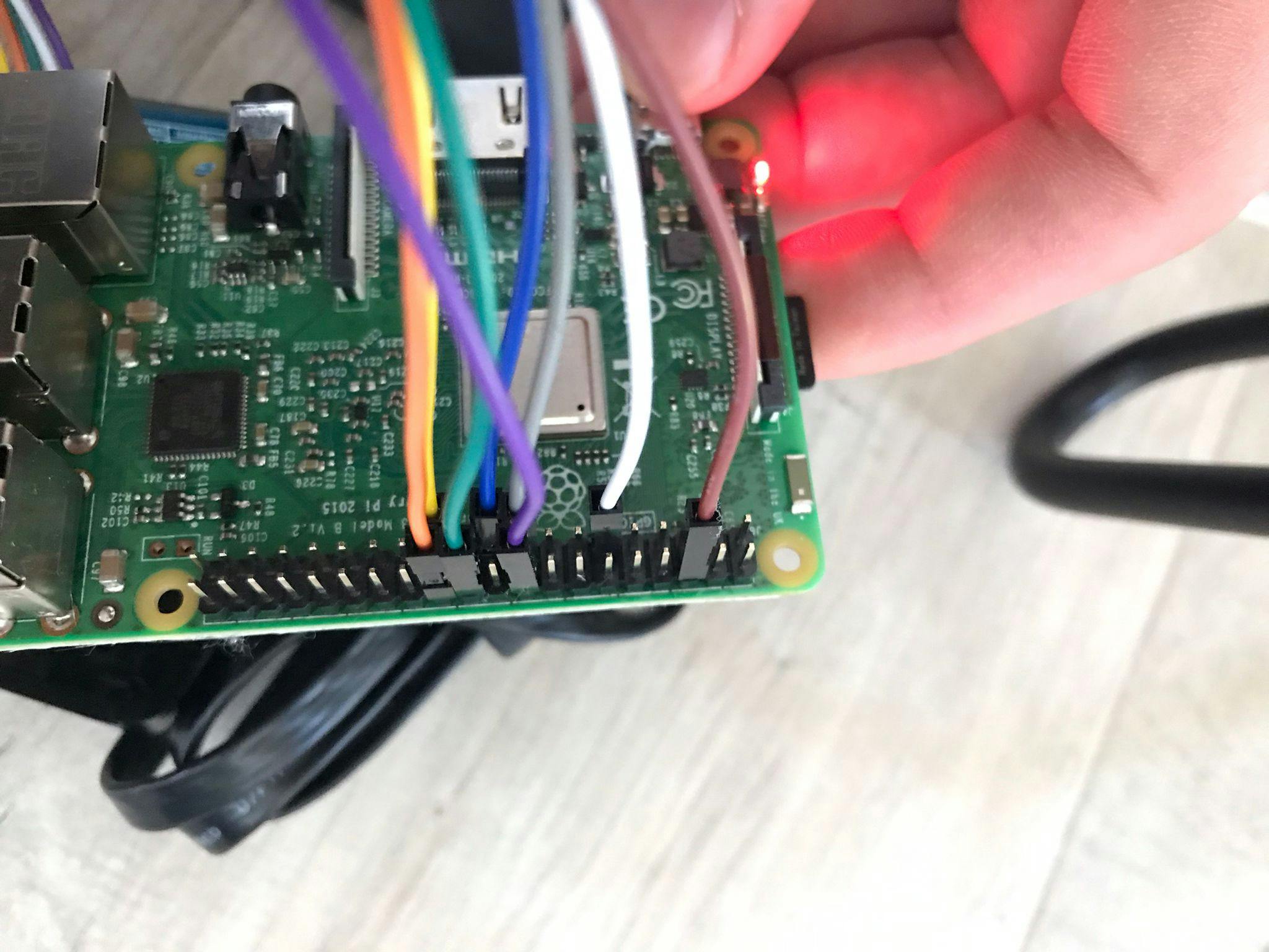 final wiring to the pi